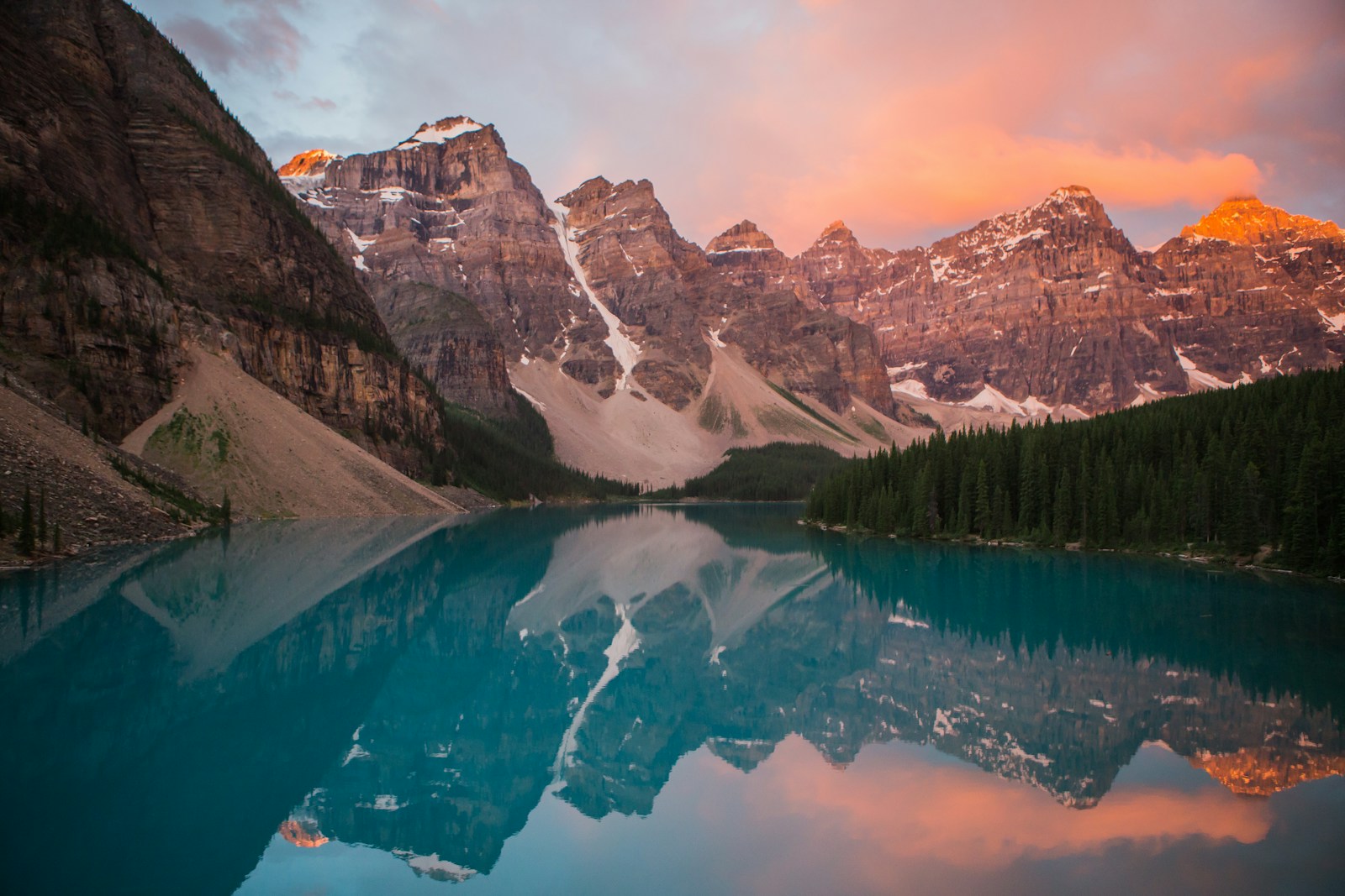 A quiet mountain lake